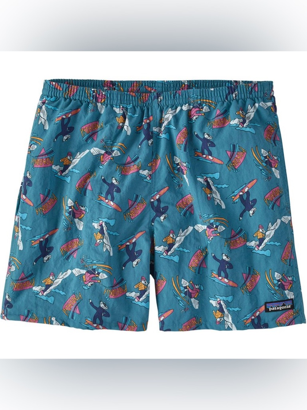 Patagonia Mens Baggies 5" Badger Shreds Surf Swim Trunks Beach Shorts Sz S Rare